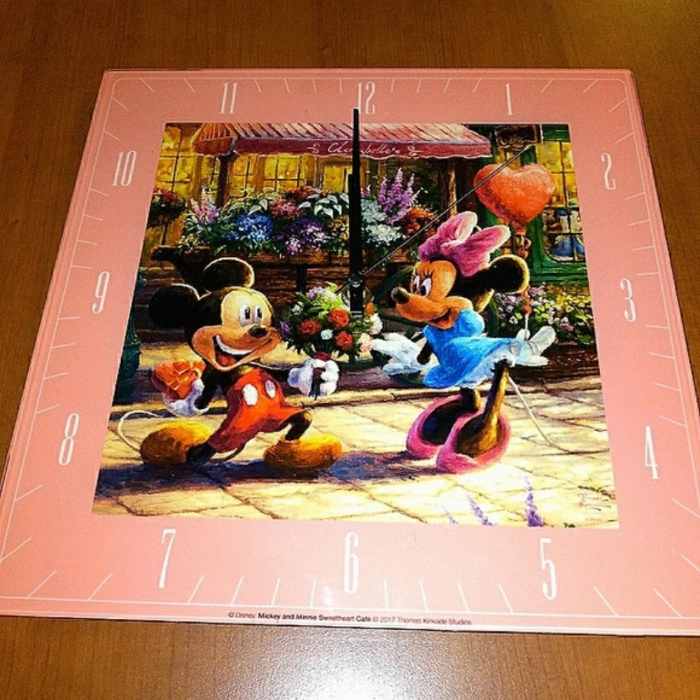 Mickey and Minnie Thomas Kinkade Clock